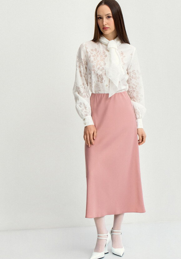 Юбка шелковая А-образного кроя шир.  580, рис. 6