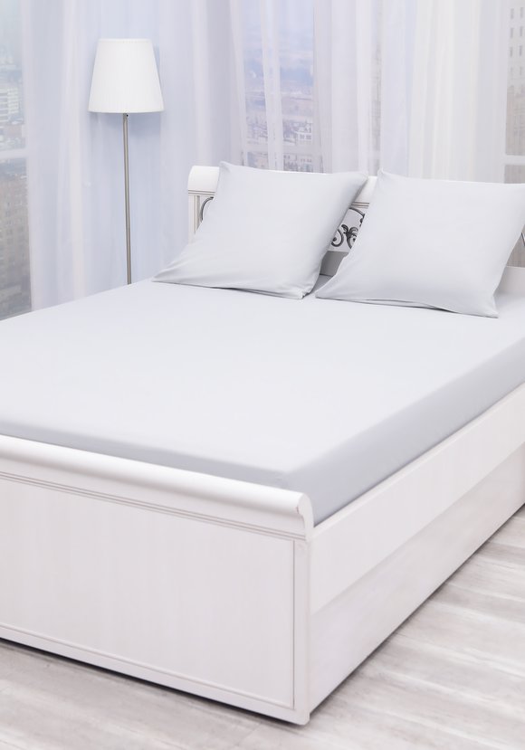 Простыня на резинке из поплина Облако снов шир.  580, рис. 2