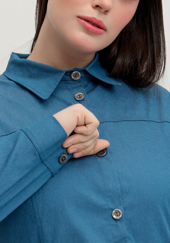 Рубашка хлопковая с патами на рукавах шир.  580, рис. 6