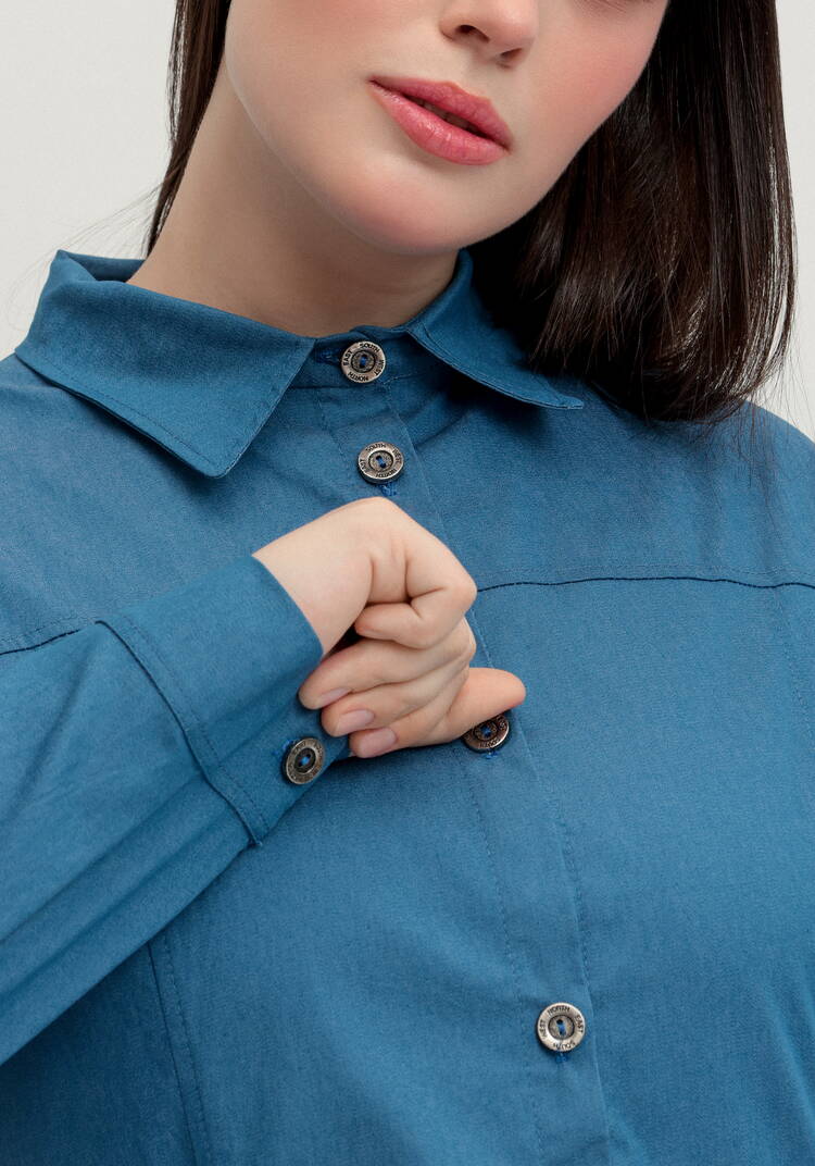 Рубашка хлопковая с патами на рукавах шир.  750, рис. 6