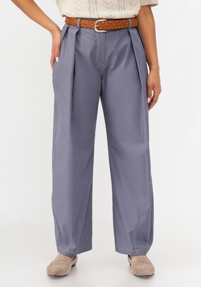 Брюки-бананы изо льна