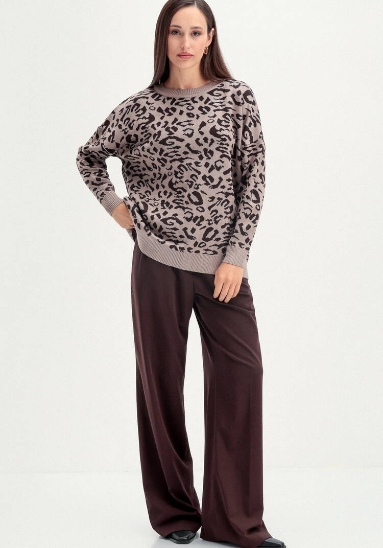 Джемпер с леопардовым принтом шир.  750, рис. 10