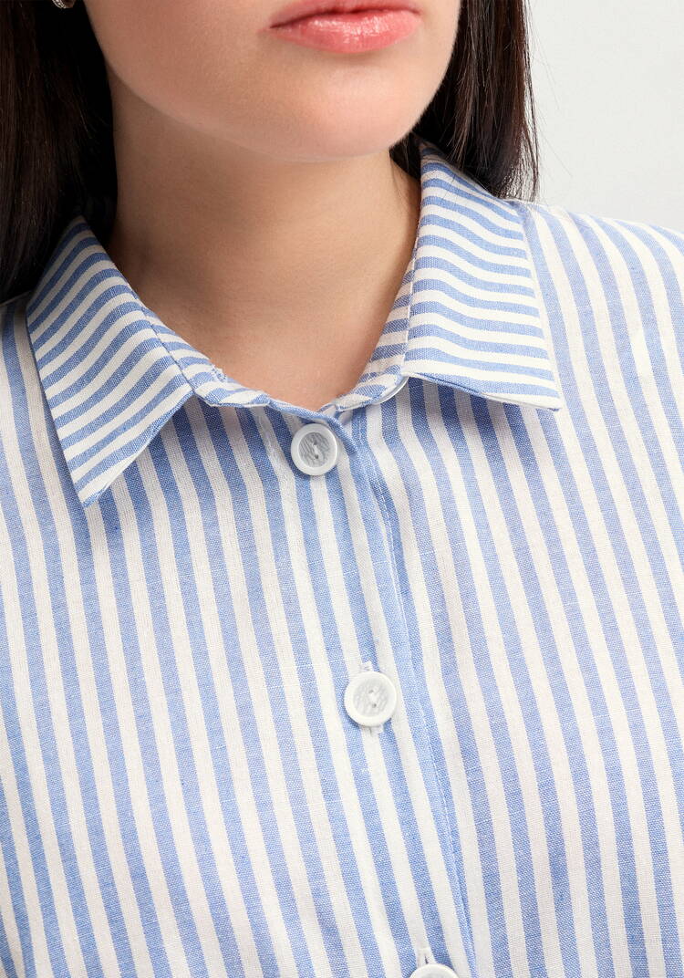 Платье-рубашка в полоску прямого силуэта шир.  750, рис. 20