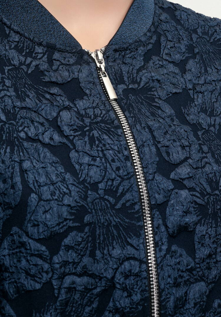 Бомбер из ткани с жаккардовым узором шир.  750, рис. 5