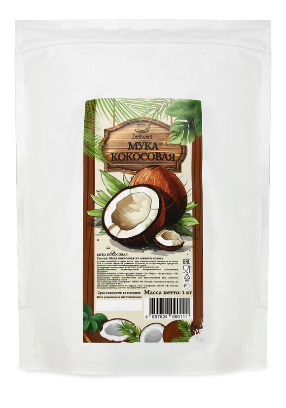 Кокосовая мука Здоровье без глютена, 2 кг шир.  580, рис. 2