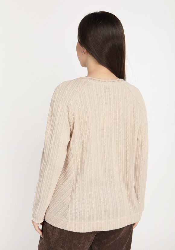 Джемпер с фактурным рисунком косы шир.  580, рис. 5