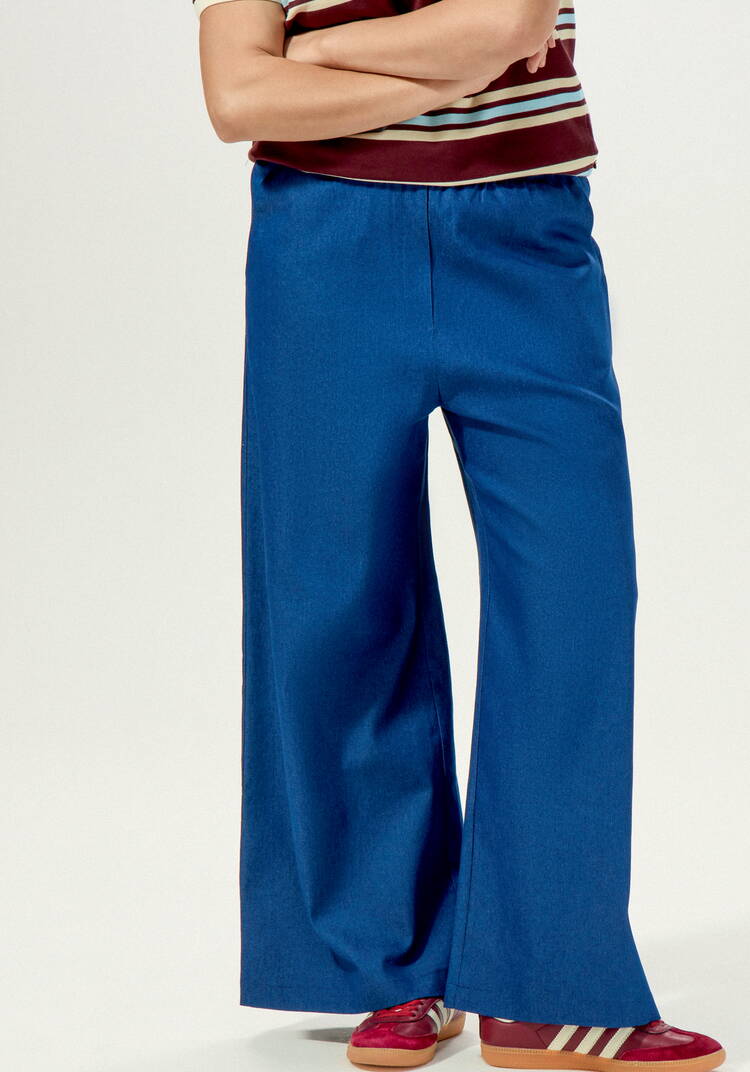 Брюки свободные с декоративной резинкой шир.  750, рис. 11