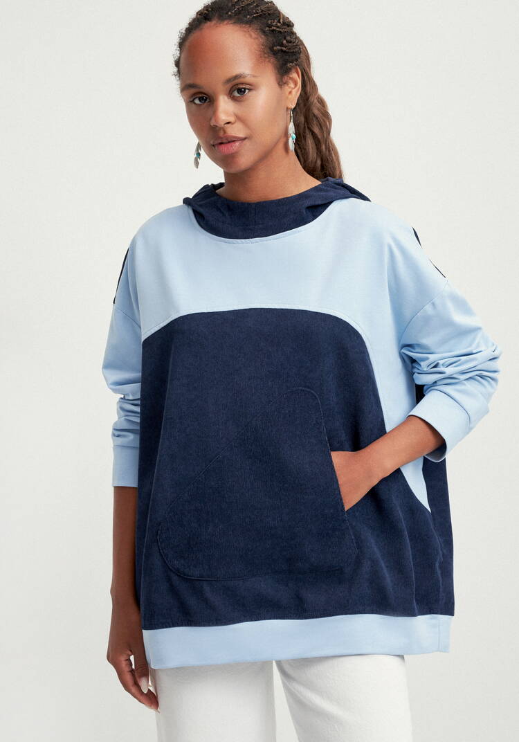 Худи оверсайз комбинированное шир.  750, рис. 9