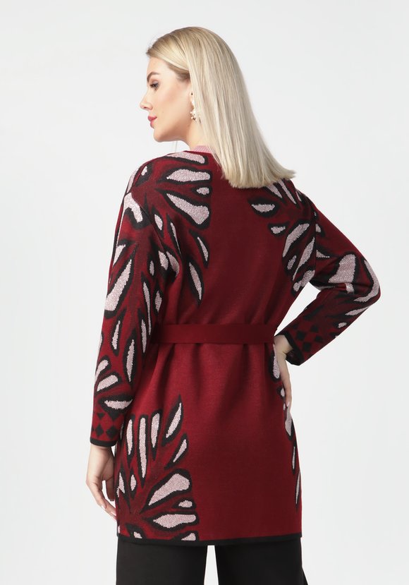 Кардиган с крупным орнаментом шир.  580, рис. 7