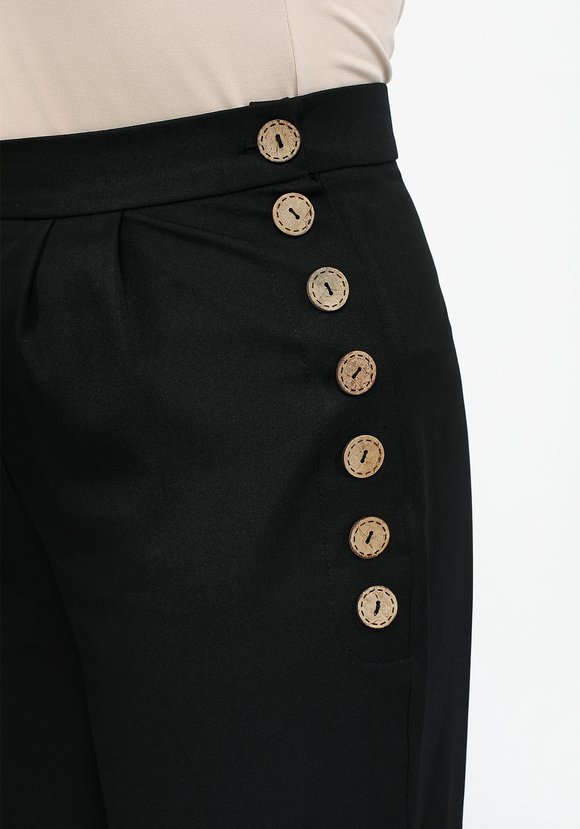 Брюки с пуговицами на боку шир.  580, рис. 8