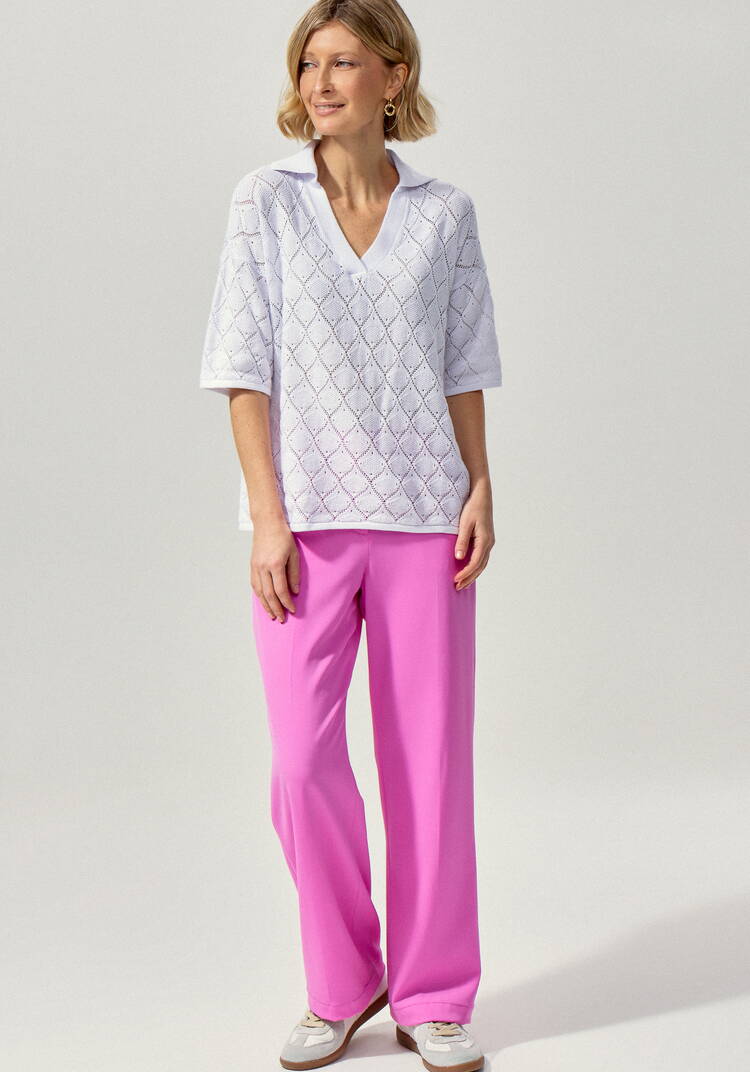 Джемпер-поло с ажурным рисунком шир.  750, рис. 10