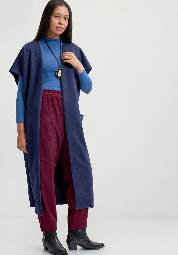 Жилет на запах со спущенным плечом шир.  750, рис. 17