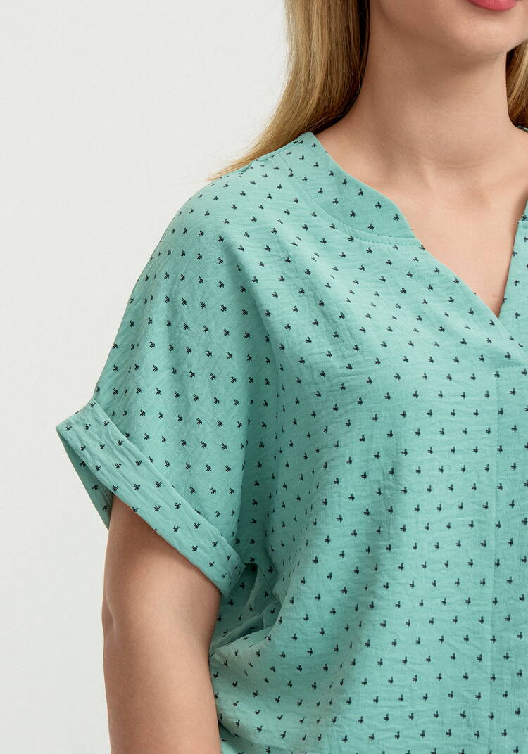 Блуза на кулиске по низу Мира шир.  750, рис. 5