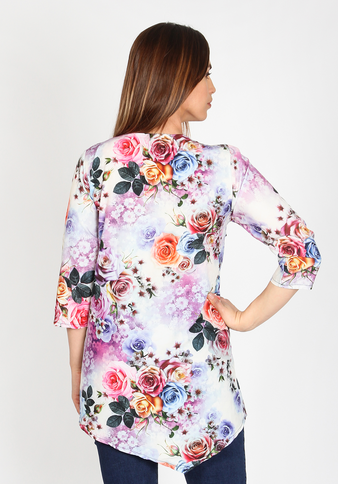 Блуза женская "Букет цветов", размер 52 - фото 2