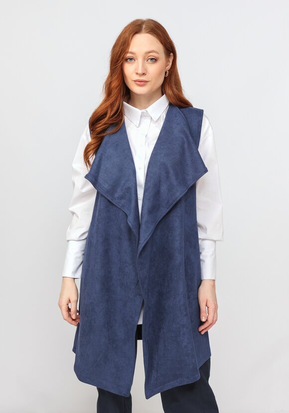 Жилет свободного кроя без застежки шир.  580, рис. 15