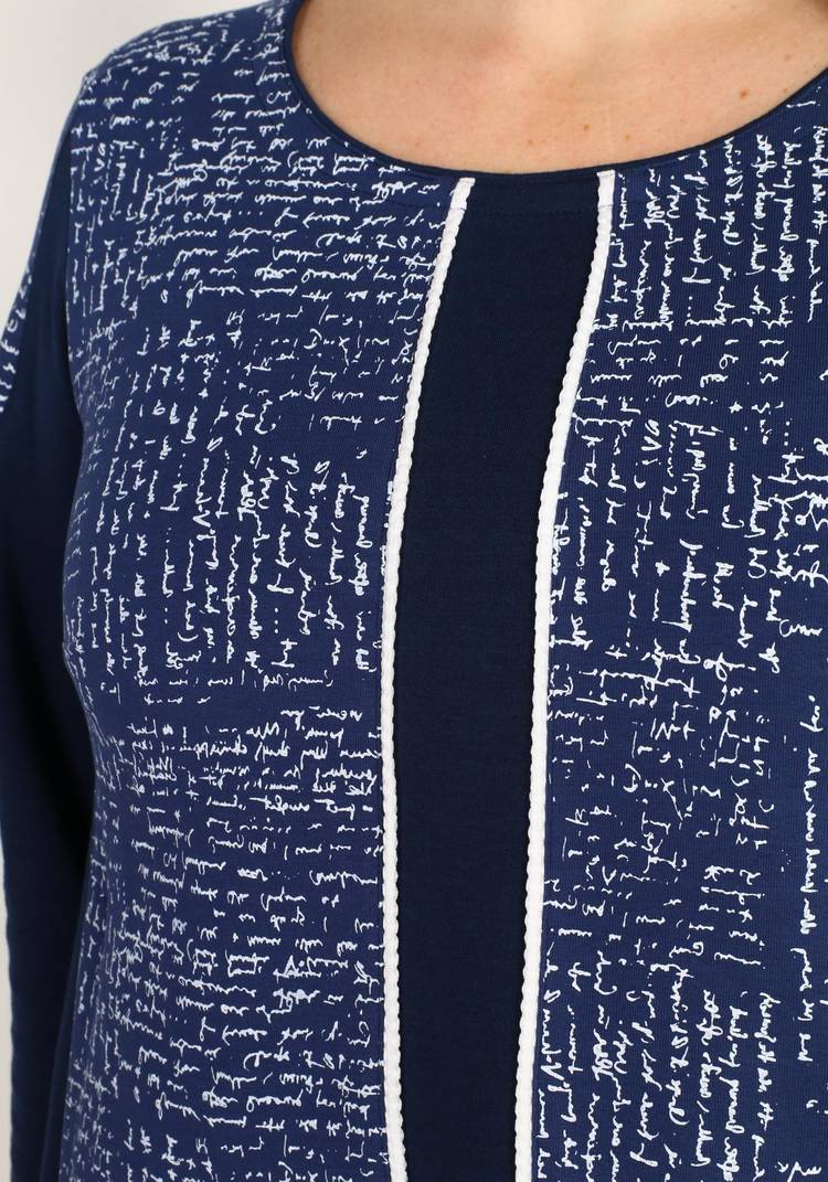 Туника комбинированная с карманами шир.  750, рис. 4