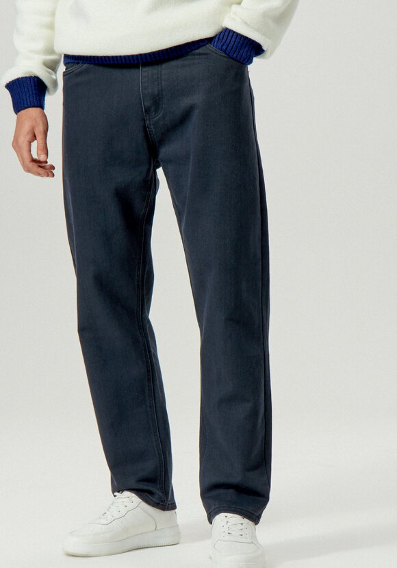 Брюки прямые из джинсовой ткани с карманами шир.  580, рис. 12