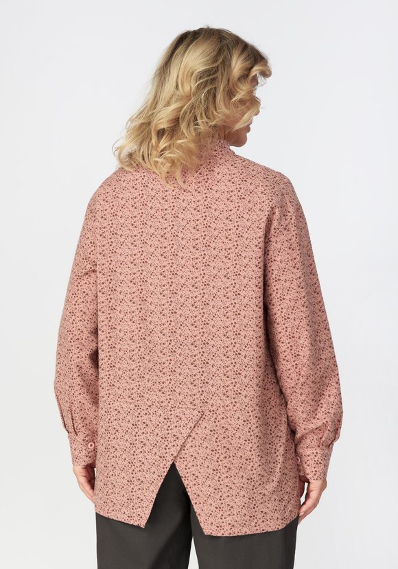 Блуза с цветочным принтом и кокеткой шир.  580, рис. 3