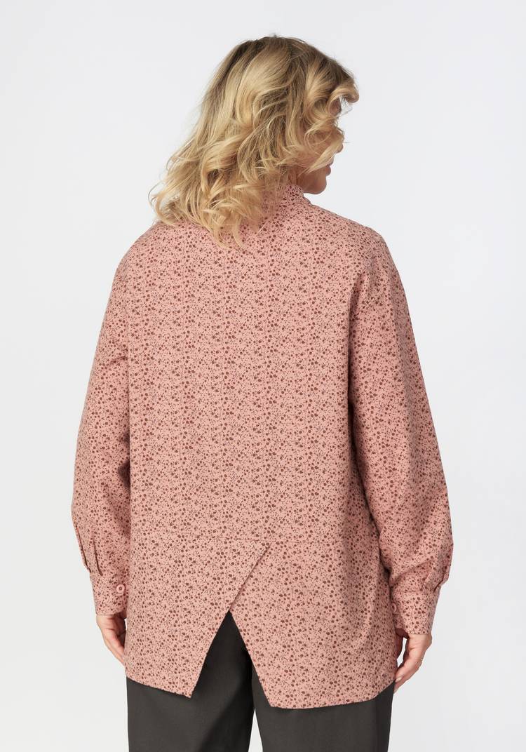 Блуза с цветочным принтом и кокеткой шир.  750, рис. 3