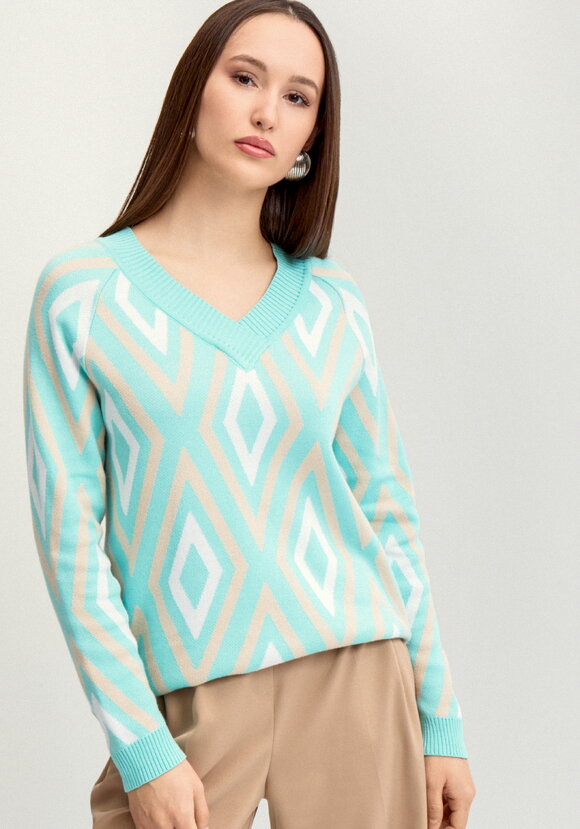 Джемпер с геометрическим рисунком шир.  580, рис. 1