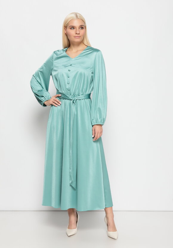 Платье с резинкой на талии и поясом шир.  580, рис. 6