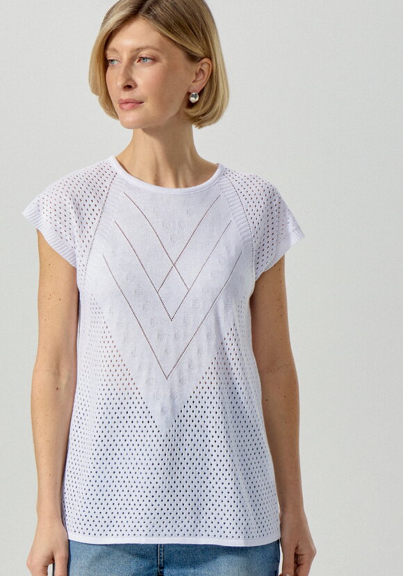 Футболка ажурная с графичным рисунком шир.  580, рис. 4