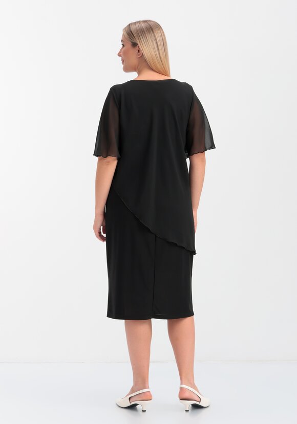 Платье асимметричное из шифона шир.  580, рис. 3