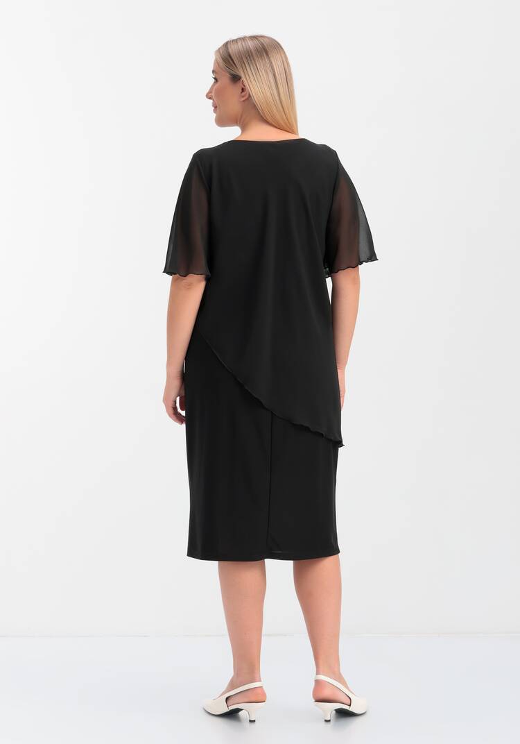 Платье асимметричное из шифона шир.  750, рис. 3