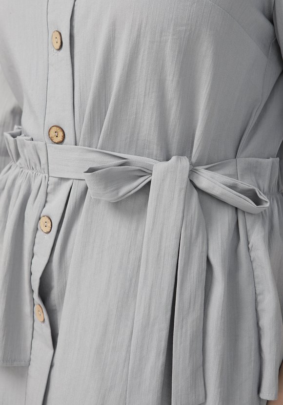 Жакет на пуговицах и декоративным поясом шир.  580, рис. 5