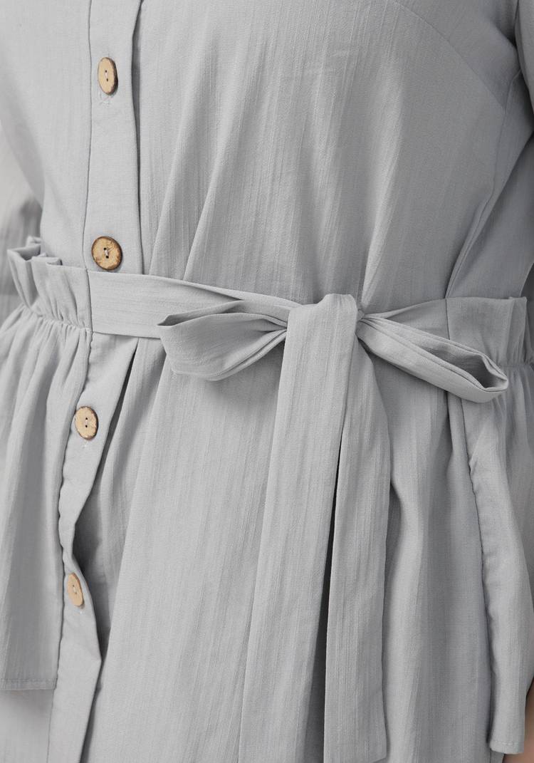 Жакет на пуговицах и декоративным поясом шир.  750, рис. 5