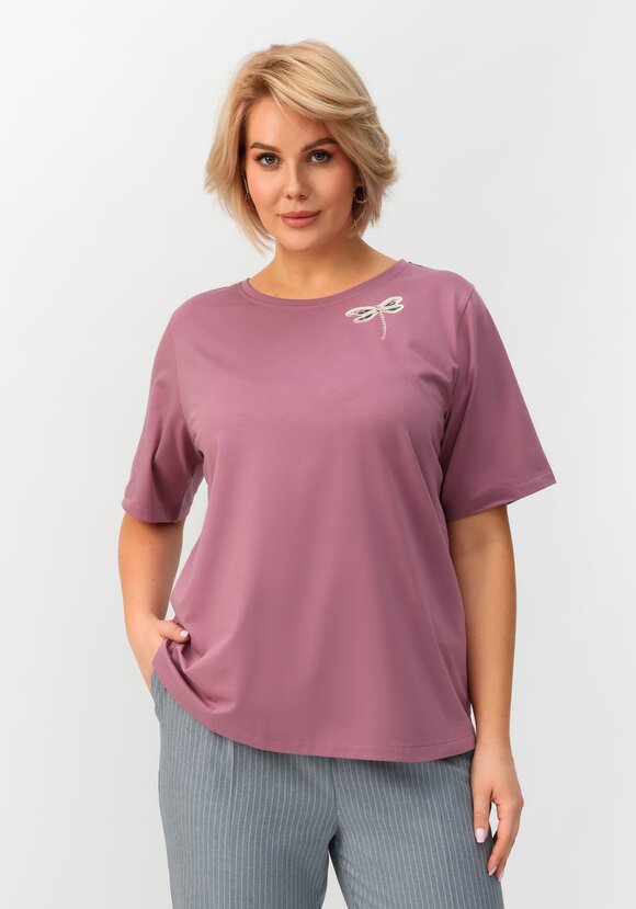 Блуза с принтом стрекоза шир.  580, рис. 16