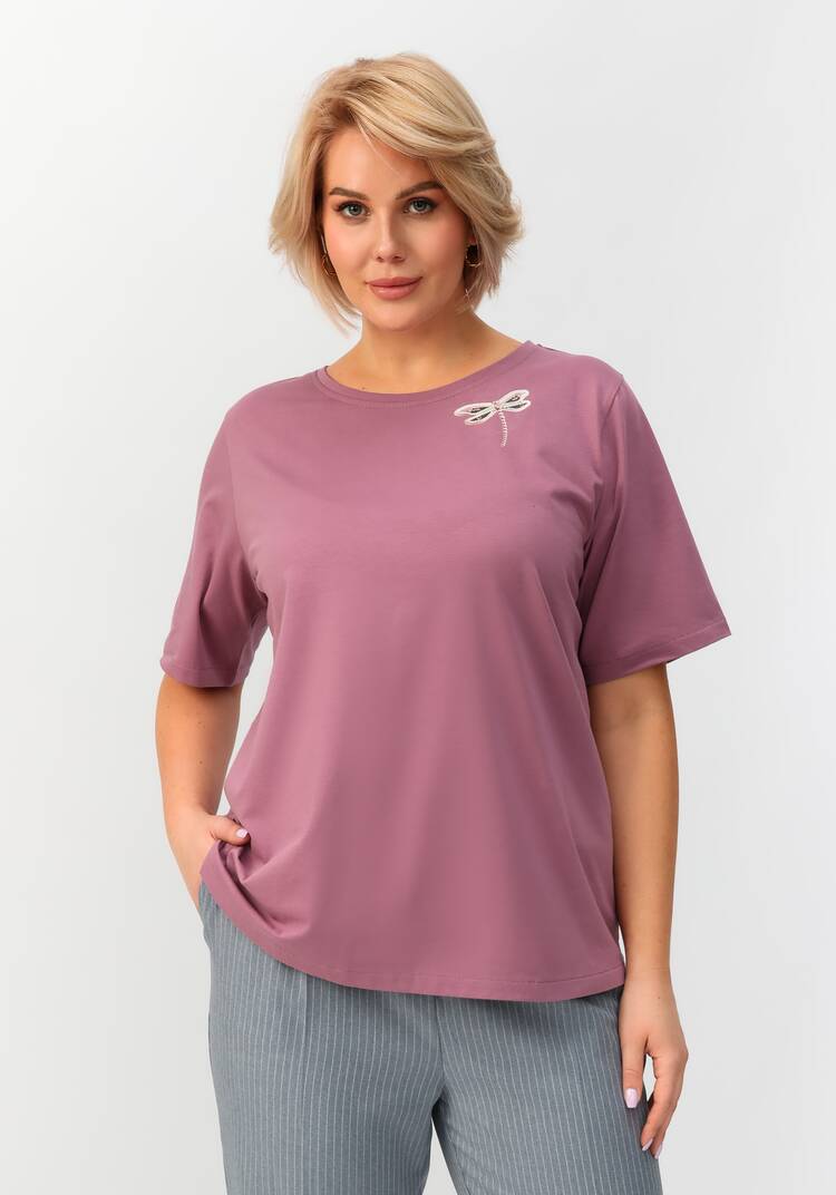 Блуза с принтом стрекоза шир.  750, рис. 16