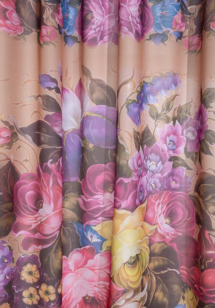 Фотошторы Цветочный мотив + тюль в подарок шир.  750, рис. 11