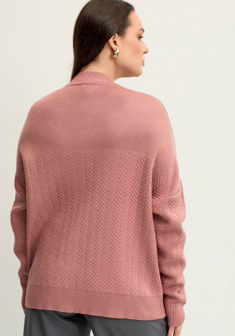 Джемпер с горлом и со спущенным плечом шир.  750, рис. 3