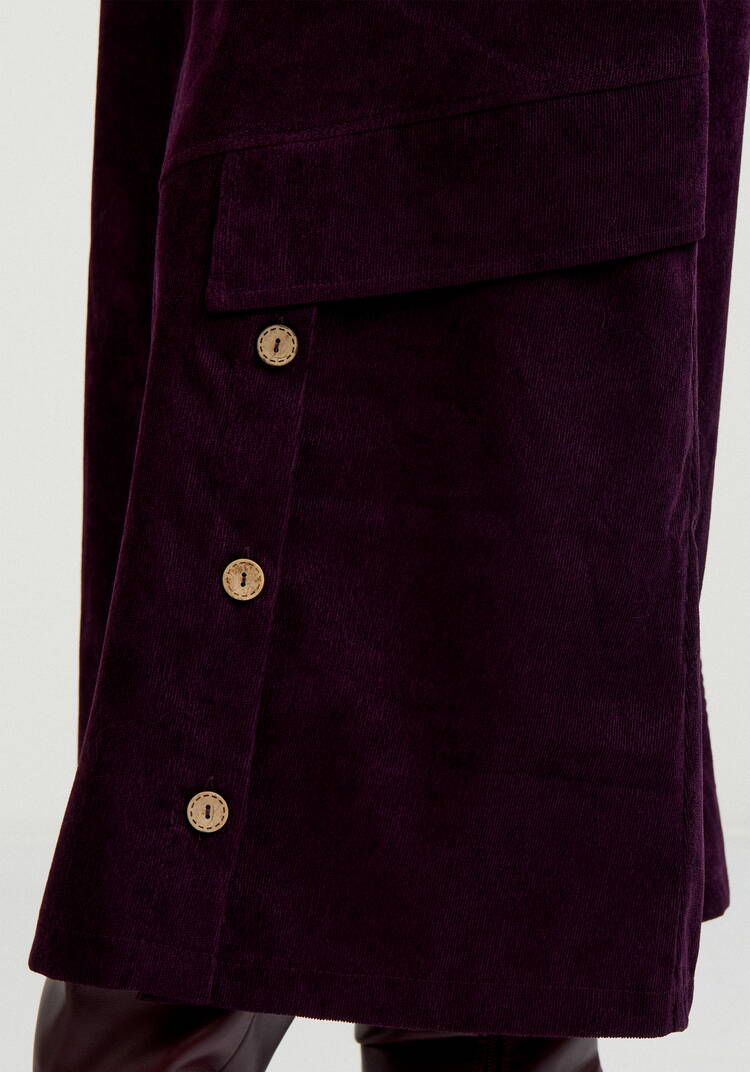 Юбка с декоративными пуговицами и клапаном шир.  750, рис. 7