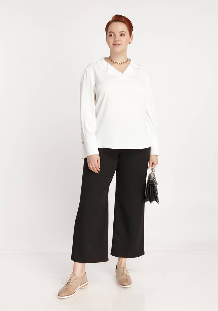 Блуза однотонная с воротником шир.  750, рис. 7