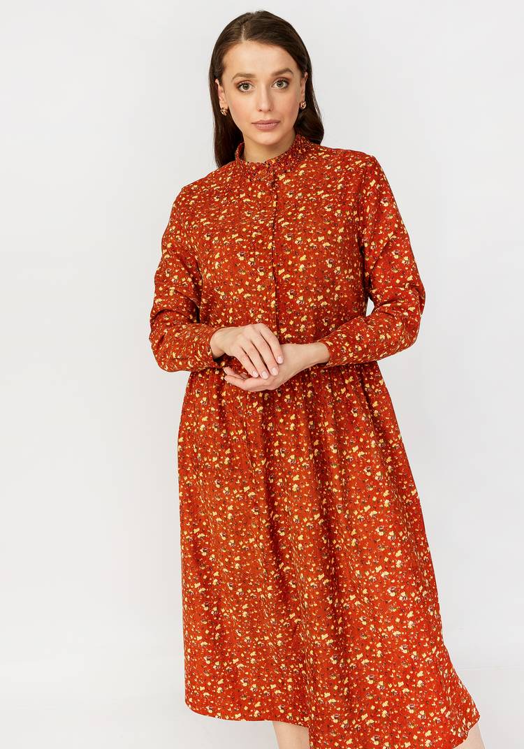 Платье свободного кроя со сборкой на талии шир.  750, рис. 13