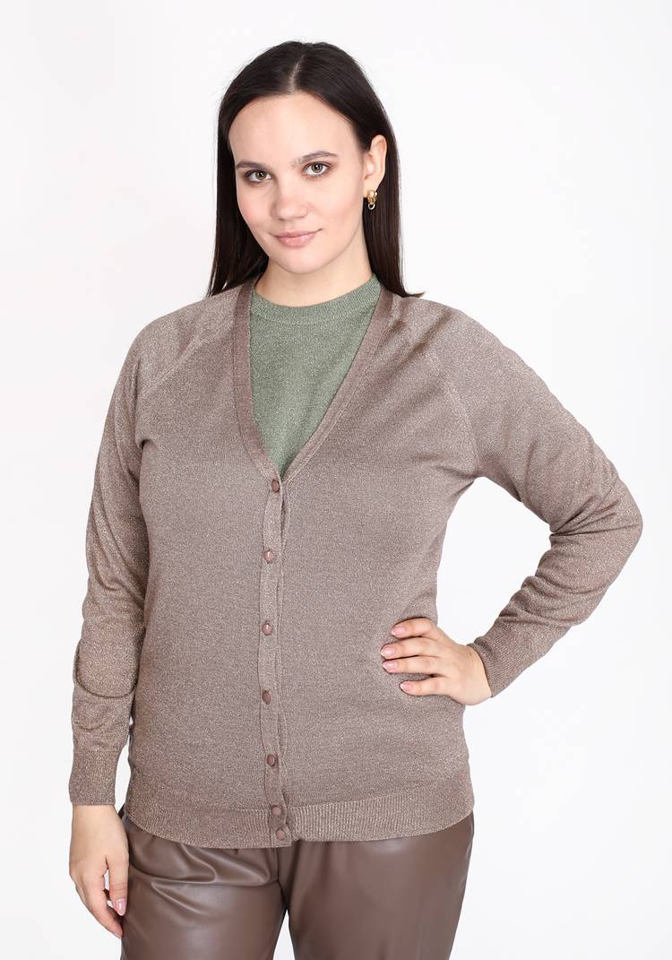 Кардиган вязаный с метанитью шир.  750, рис. 10