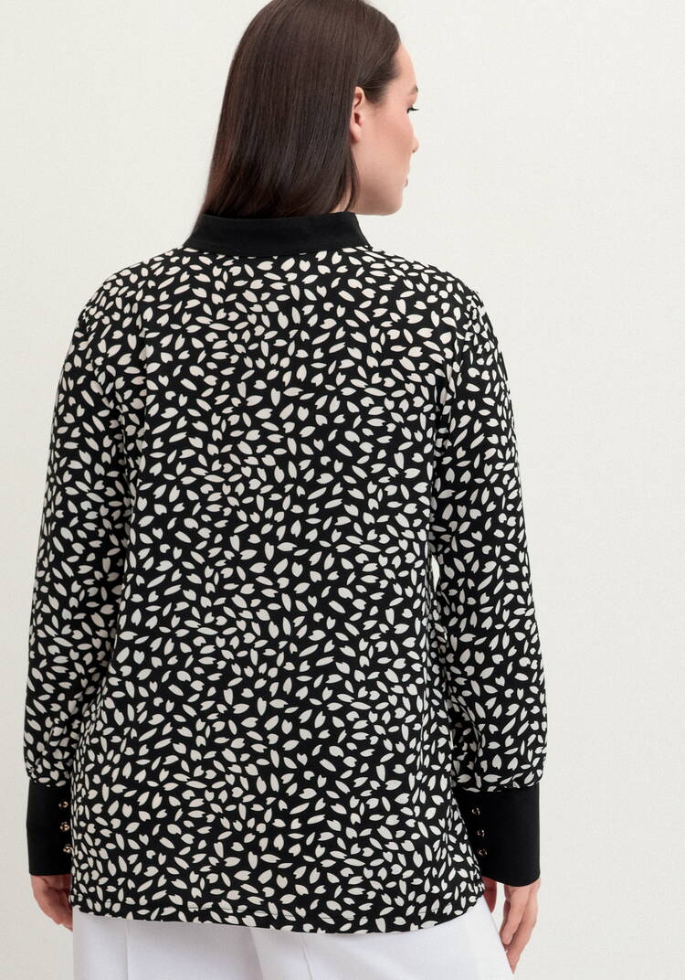 Рубашка с контрастными вставками шир.  750, рис. 10