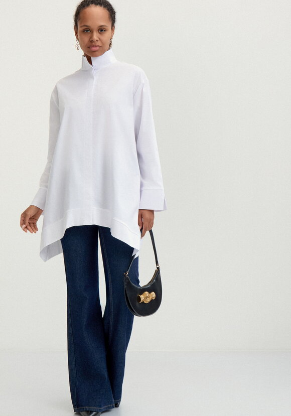 Рубашка с отложным воротом стойкой шир.  580, рис. 20