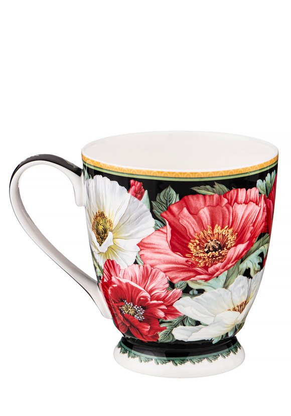 Набор из 2-х фарфоровых кружек Маки шир.  580, рис. 2