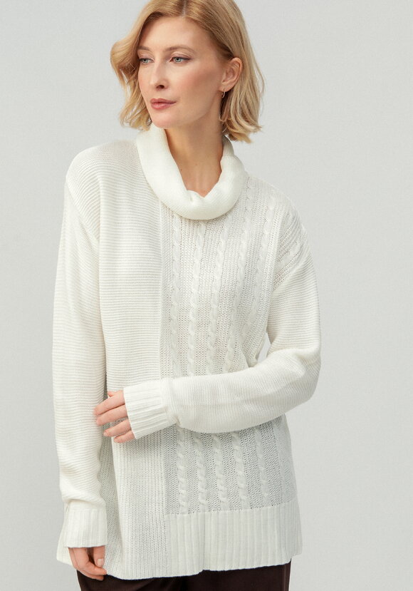 Удлиненный джемпер с косами шир.  580, рис. 11