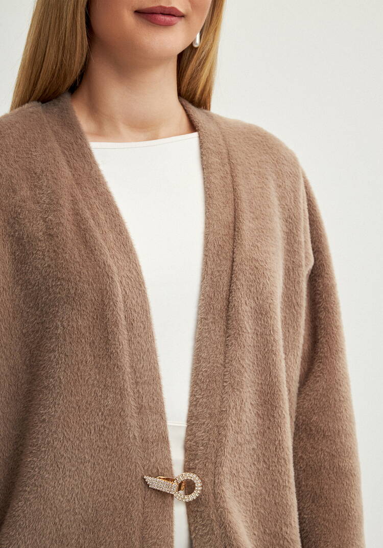 Кардиган удлиненный с пушистым ворсом шир.  750, рис. 17