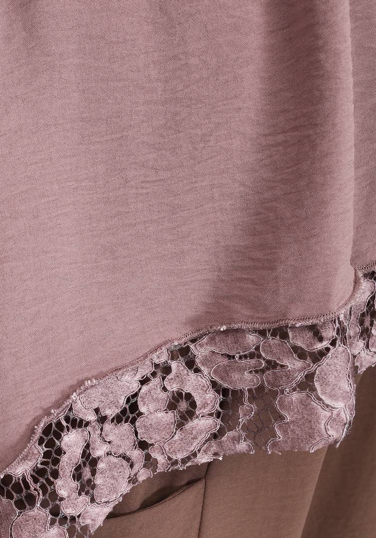 Туника свободная с кружевной вставкой шир.  750, рис. 4