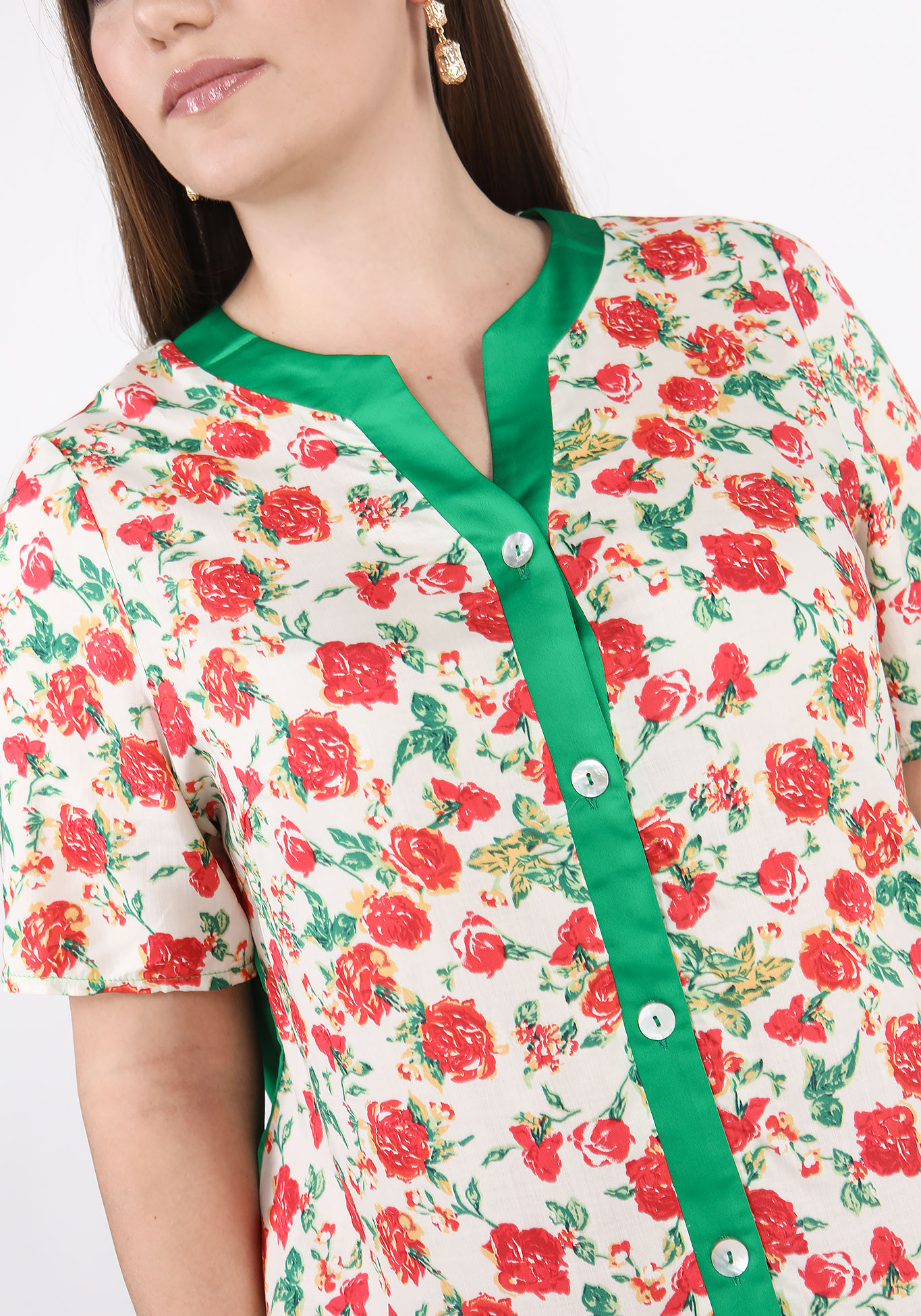 Блуза "Цветущие сады" Veas, размер 62 - фото 8