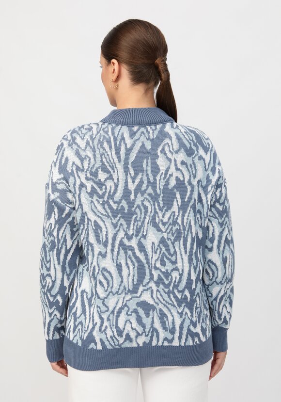 Джемпер поло с принтом абстракция шир.  580, рис. 3