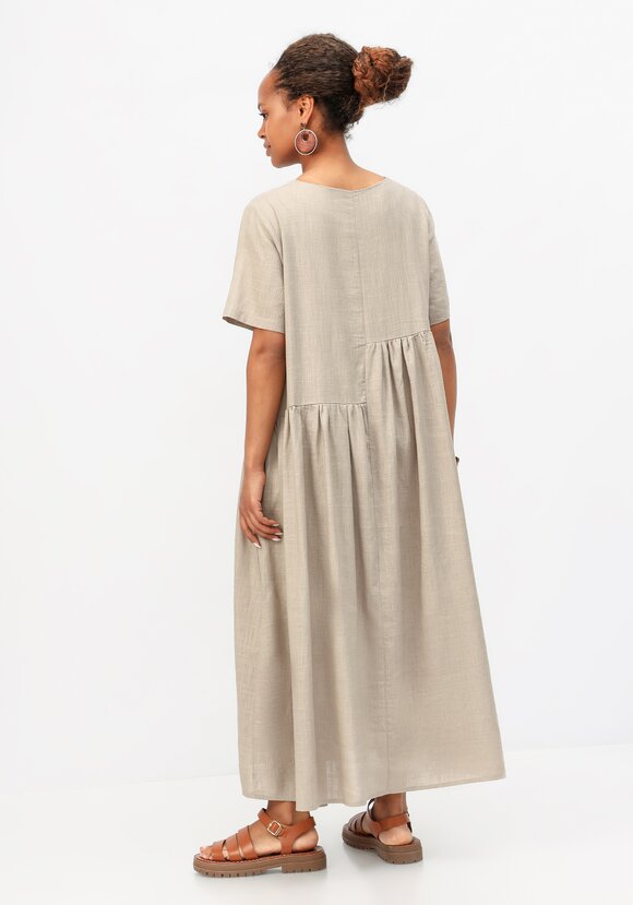 Платье с декоративной планкой и пуговицами шир.  580, рис. 3