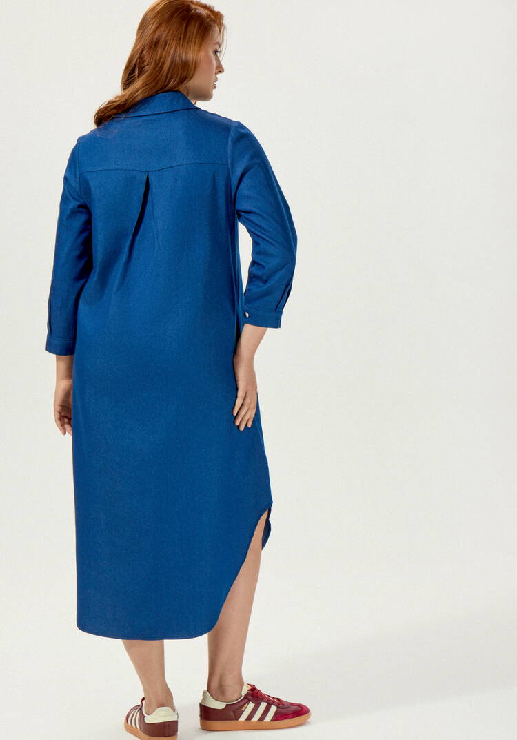 Платье-рубашка А-силуэта на кнопках шир.  750, рис. 3