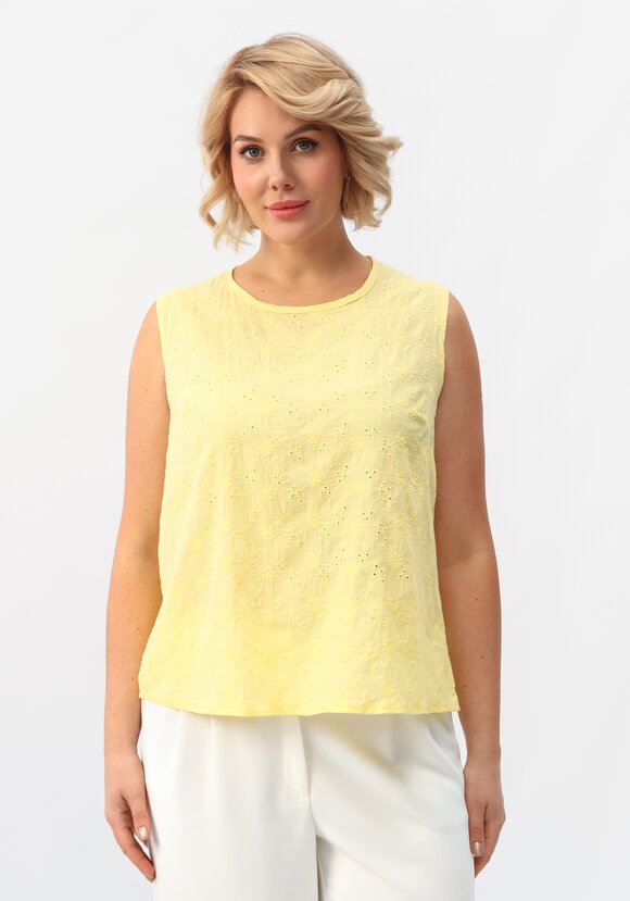 Майка ажурная из шитья с круглым вырезом шир.  580, рис. 12