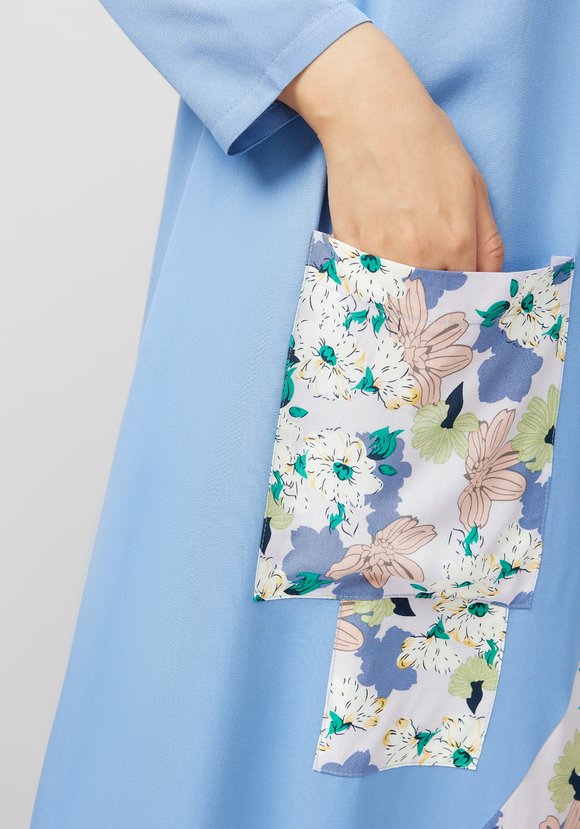 Платье с контрастными вставками Белла шир.  580, рис. 4